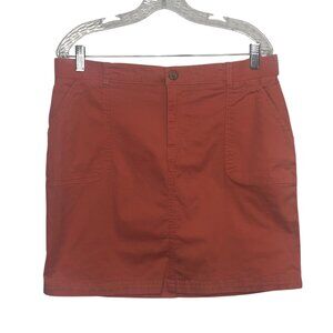 Lee Riders Midrise Skirt 12 M Orange Skirt Casual Everyday Wear New